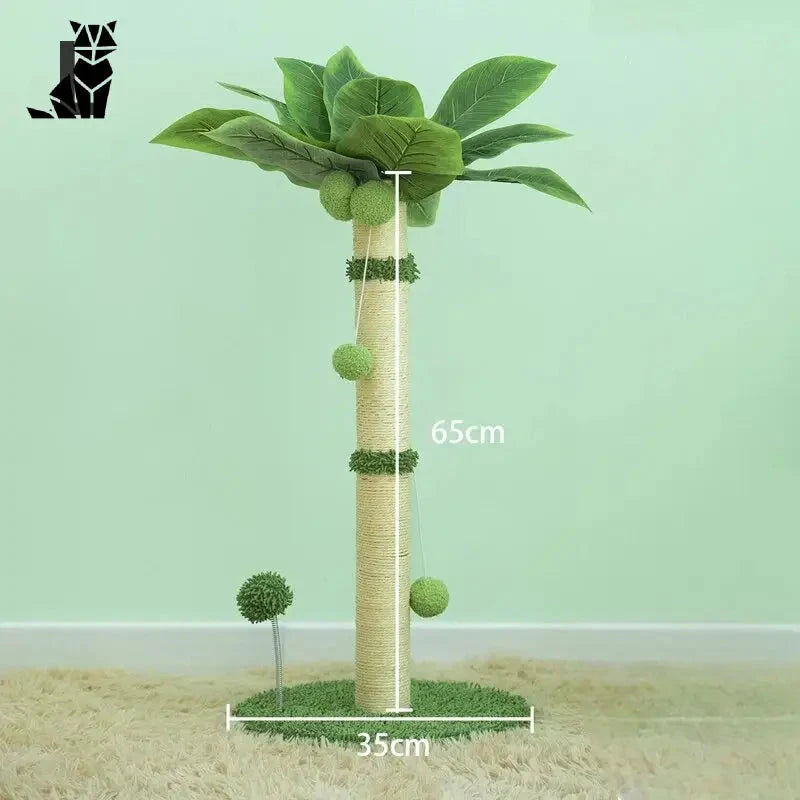 Elegant Cat Tree Design Feline Elegance™ - Arbre à Chat avec Green Plant Decor