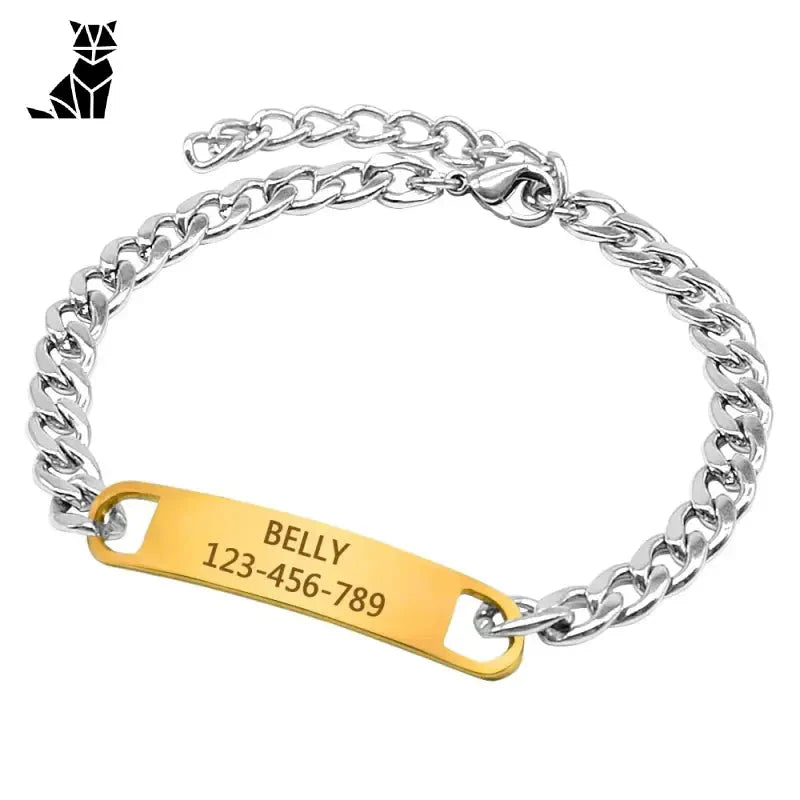 Bracelet personnalisé en acier inoxydable avec nom gravé pour collier chat personnalisé, collier chat, chat personnalisé